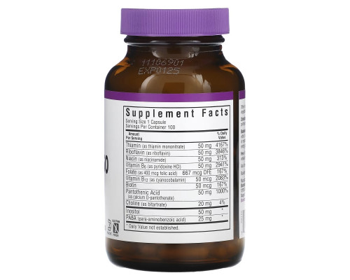 Bluebonnet Nutrition B-Комплекс 50 100 растительных капсул Bluebonnet Nutrition B-Комплекс 50 100 растительных капсул