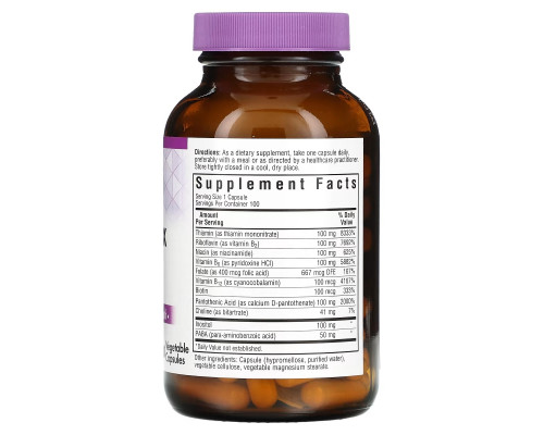 Bluebonnet Nutrition B-комплекс 100 100 капсул на растительной основе