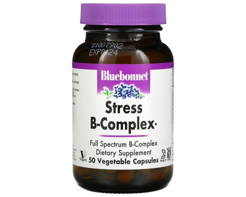 Bluebonnet Nutrition, Stress B-Complex, 50 Vegetable Capsules Bluebonnet Nutrition, Stress B-Complex, 50 Vegetable Capsules