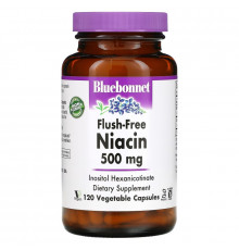 Bluebonnet Nutrition Никотиновая кислота ниацин 500 мг 120 капсул
