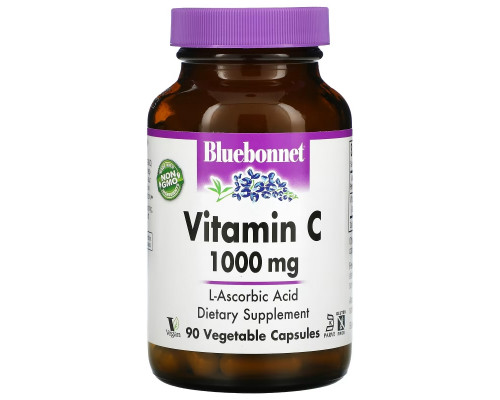 Bluebonnet Nutrition, Vitamin C, 1,000 mg, 90 Vegetable Capsules Bluebonnet Nutrition, Vitamin C, 1,000 mg, 90 Vegetable Capsules
