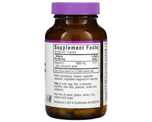 Bluebonnet Nutrition, Vitamin C, 1,000 mg, 90 Vegetable Capsules Bluebonnet Nutrition, Vitamin C, 1,000 mg, 90 Vegetable Capsules
