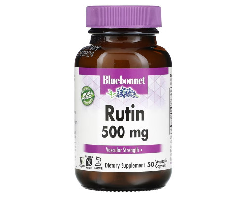 Bluebonnet Nutrition, Рутин, 500 мг, 50 капсул в растительной оболочке Bluebonnet Nutrition, Рутин, 500 мг, 50 капсул в растительной оболочке