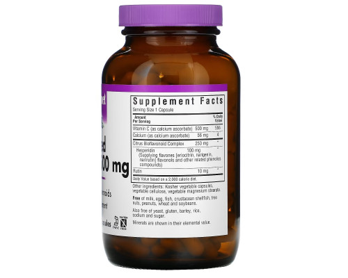 Bluebonnet Nutrition Витамин С буферизированный 180 овощных капсул Bluebonnet Nutrition Витамин С буферизированный 180 овощных капсул