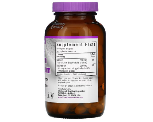 Bluebonnet Nutrition Хелатный кальций и магний 120 капсул Bluebonnet Nutrition Хелатный кальций и магний 120 капсул