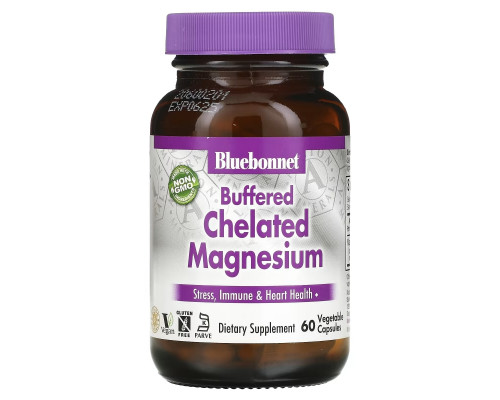 Bluebonnet Nutrition Хелатный магний 60 растительных капсул Bluebonnet Nutrition Хелатный магний 60 растительных капсул