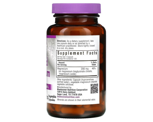 Bluebonnet Nutrition Буферизированный хелатный магний 120 вегетарианских капсулs Bluebonnet Nutrition Буферизированный хелатный магний 120 вегетарианских капсулs