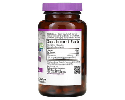 Bluebonnet Nutrition Chelated Magnesium 120 Vcaps Bluebonnet Nutrition Chelated Magnesium 120 Vcaps