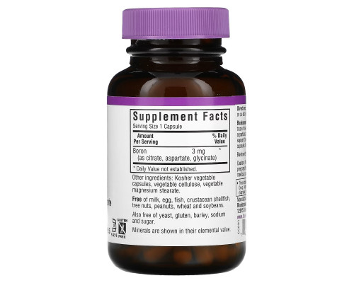 Bluebonnet Nutrition Chelated Boron 3 mg 90 Vcaps Bluebonnet Nutrition Chelated Boron 3 mg 90 Vcaps