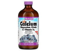 Bluebonnet Nutrition Жидкий кальций цитрат магния + витамин D3 с Черникой 16 жидких унций (472 мл)
