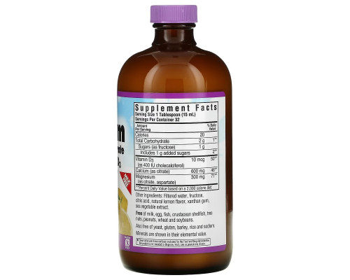 Bluebonnet Nutrition, Liquid Calcium, Magnesium Citrate Plus Vitamin D3, Natural Lemon, 16 fl oz (472 ml) Bluebonnet Nutrition, Liquid Calcium, Magnesium Citrate Plus Vitamin D3, Natural Lemon, 16 fl oz (472 ml)