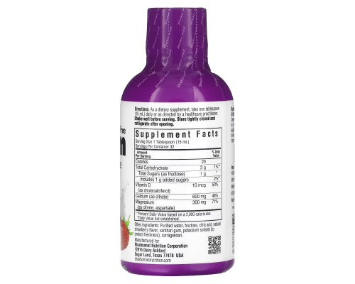 Bluebonnet Nutrition Жидкий кальций цитрат магния плюс витамин D3 натуральный вкус клубники 16 жидких унций (472 мл) Bluebonnet Nutrition Жидкий кальций цитрат магния плюс витамин D3 натуральный вкус клубники 16 жидких унций (472 мл)