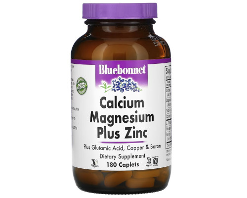 Bluebonnet Nutrition Кальций магний + цинк 180 капсул