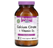 Bluebonnet Nutrition Цитрат кальция с витамином D3 180 капсул