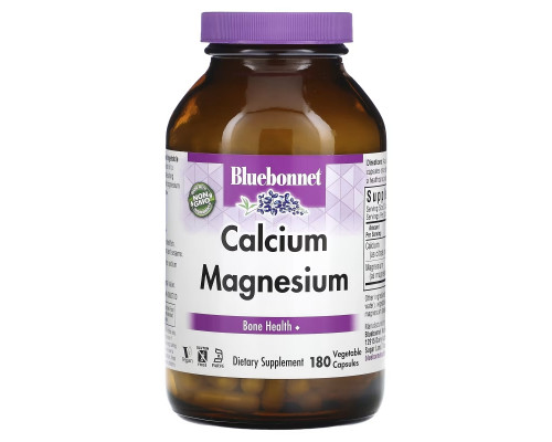 Bluebonnet Nutrition Цитрат кальция с магнием 180 капсул на растительной основе Bluebonnet Nutrition Цитрат кальция с магнием 180 капсул на растительной основе
