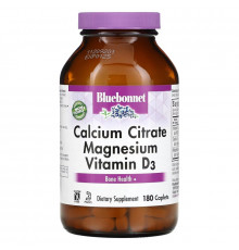 Bluebonnet Nutrition Цитрат кальция магний витамин D3 180 капсул
