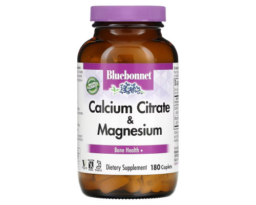 Bluebonnet Nutrition Цитрат кальция с магнием 180 капсул Bluebonnet Nutrition Цитрат кальция с магнием 180 капсул