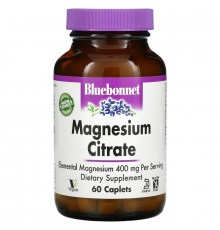 Bluebonnet Nutrition, Magnesium Citrate, 400 mg, 60 Caplets