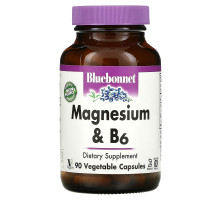 Bluebonnet Nutrition Магний плюс B6 90 растительных капсул