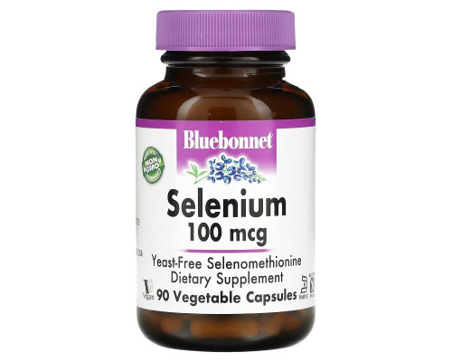 Bluebonnet Nutrition, Селен, 100 мкг, 90 капсул Bluebonnet Nutrition, Селен, 100 мкг, 90 капсул