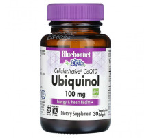 Антиоксиданты Bluebonnet Nutrition, CellularActive CoQ10, убихинол, 100 мг, 30 вегетарианских капсул
