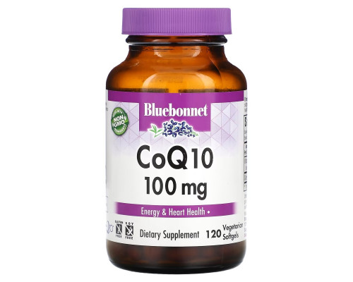 Bluebonnet Nutrition, CoQ10, 100 мг, 120 желатиновых капсул Bluebonnet Nutrition, CoQ10, 100 мг, 120 желатиновых капсул