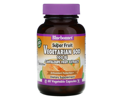 Bluebonnet Nutrition, Канталупа, экстракт плода дыни, 100 IU (международных единиц), 60 капсул на растительной основе Bluebonnet Nutrition, Канталупа, экстракт плода дыни, 100 IU (международных единиц), 60 капсул на растительной основе