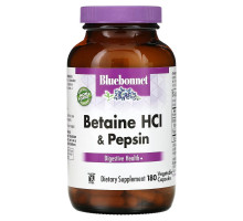 Bluebonnet Nutrition, Бетаин HCL и пепсин, 180 капсул в растительной оболочке