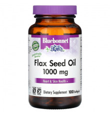 Рыбий жир и Омега 3, 6, 9 Bluebonnet Nutrition, Льняное масло, 1000 мг, 100 мягких таблеток