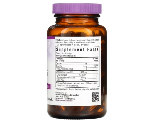 Bluebonnet Nutrition Масло энотеры - примулы вечерней 1300 мг 90 капсул Bluebonnet Nutrition Масло энотеры - примулы вечерней 1300 мг 90 капсул