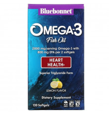 Bluebonnet Nutrition Натуральный омега-3 состав для сердца 120 мягких капсул