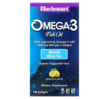 Bluebonnet Nutrition Натуральный состав для мозга с омега-3 120 мягких капсул