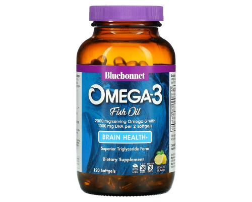 Bluebonnet Nutrition Натуральный состав для мозга с омега-3 120 мягких капсул Bluebonnet Nutrition Натуральный состав для мозга с омега-3 120 мягких капсул