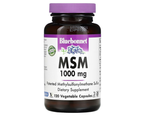 Bluebonnet Nutrition, МСМ, 1000 мг, 120 растительных капсул Bluebonnet Nutrition, МСМ, 1000 мг, 120 растительных капсул