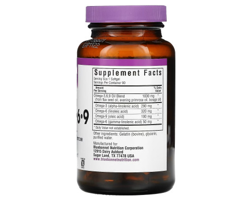 Bluebonnet Nutrition, Растительные омега 3·6·9 кислоты в капсулах, для поддержания здоровья, 90 капсул Bluebonnet Nutrition, Растительные омега 3·6·9 кислоты в капсулах, для поддержания здоровья, 90 капсул