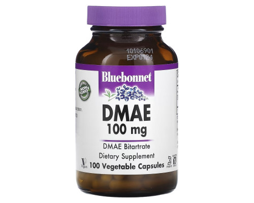 Bluebonnet Nutrition ДМАЕ (диметиламиноэтанол) 100 овощных капсул Bluebonnet Nutrition ДМАЕ (диметиламиноэтанол) 100 овощных капсул