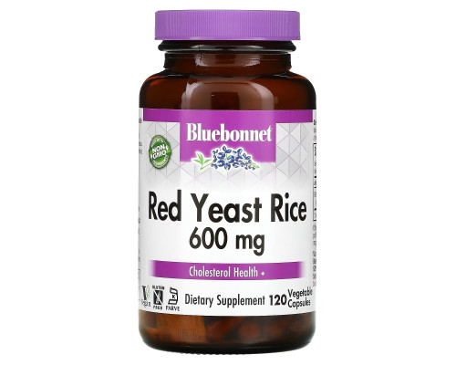 Bluebonnet Nutrition Красный дрожжевой рис 120 овощных капсул Bluebonnet Nutrition Красный дрожжевой рис 120 овощных капсул