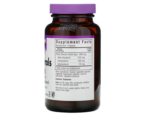 Bluebonnet Nutrition Растительные стеролы 500 мг 90 растительных капсул Bluebonnet Nutrition Растительные стеролы 500 мг 90 растительных капсул