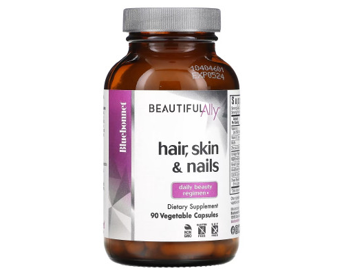 Bluebonnet Nutrition, Beautiful Ally, Для волос, кожи и ногтей, 90 вегетарианских капсул