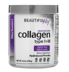 Для мышц и суставов Bluebonnet Nutrition, Beautiful Ally, коллаген типа I и III, 198 г (6,9 унции)