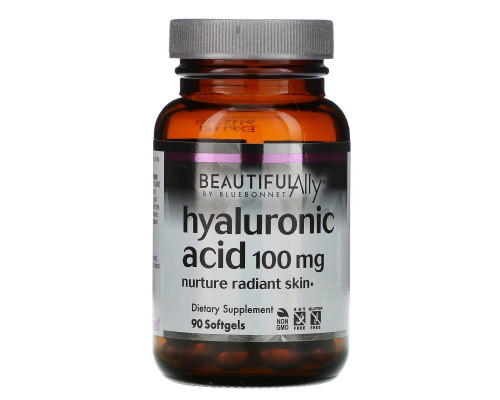 Bluebonnet Nutrition, Beautiful Ally, Hyaluronic Acid, 100 mg , 90 Softgels Bluebonnet Nutrition, Beautiful Ally, Hyaluronic Acid, 100 mg , 90 Softgels