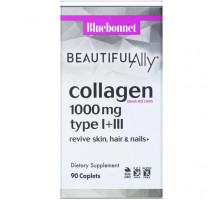Для мышц и суставов Bluebonnet Nutrition, Beautiful Ally, коллаген типа I и III, 1000 мг, 90 капсул