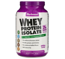 Bluebonnet Nutrition, 100% натуральный изолят сывороточного белка с натуральным оригинальным вкусом, 2.2 фунтов (992 г)