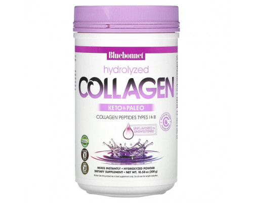 Коллаген Bluebonnet Nutrition, Гидролизованный коллаген, порошок, без добавок, 300 г (10,58 унции) Коллаген Bluebonnet Nutrition, Гидролизованный коллаген, порошок, без добавок, 300 г (10,58 унции)