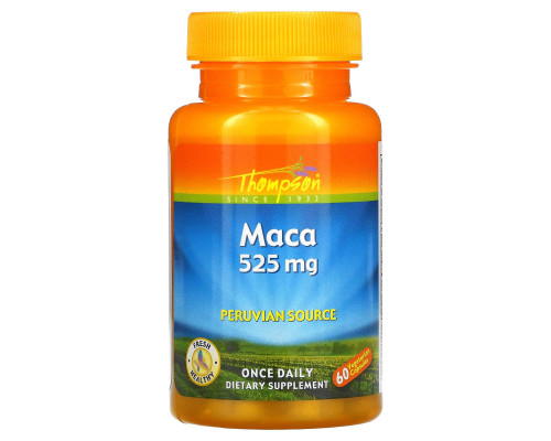 Thompson, Мака, 525 мг, 60 капсул Thompson, Мака, 525 мг, 60 капсул