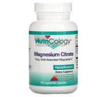 Nutricology Цитрат магния 90 растительных капсул