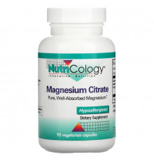Nutricology Цитрат магния 90 растительных капсул