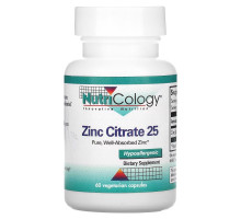 Nutricology Цитрат цинка 25 60 вегетарианских капсул