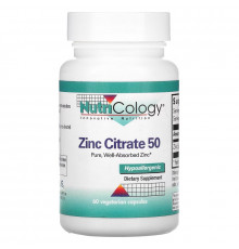 Nutricology Цитрат цинка 50 60 растительных капсул