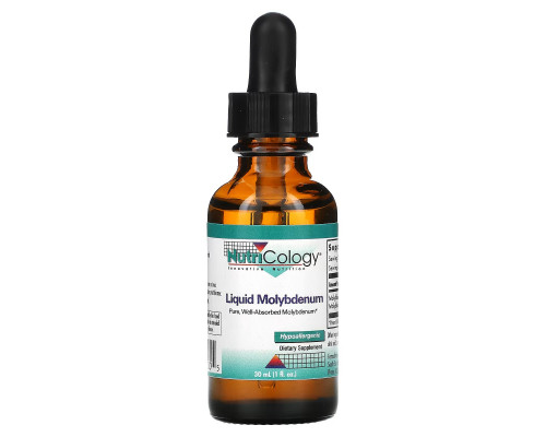 Nutricology, Жидкий молибден, 1 жидкая унция (30 мл) Nutricology, Жидкий молибден, 1 жидкая унция (30 мл)